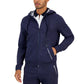 Men's Athletic-Fit Wrinkle-Resistant Performance Stretch Mixed-Media Full-Zip Tracksuit Hoodie