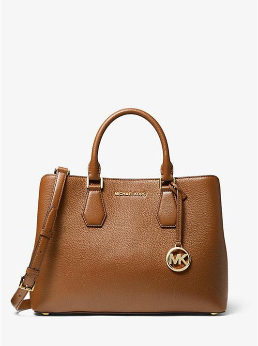 Camille Large Pebbled Leather Satchel