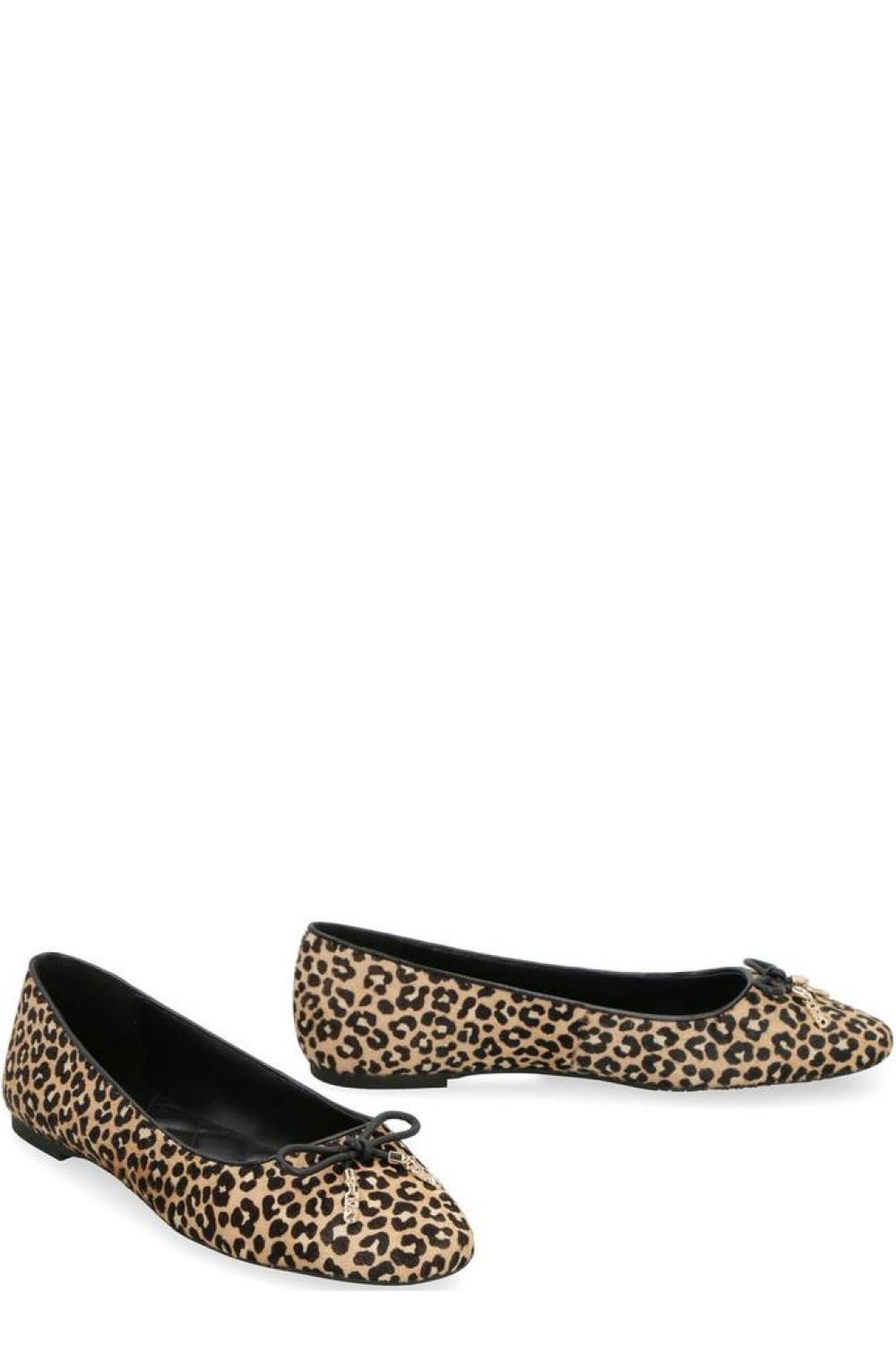 Michael Michael Kors Nori Leopard Printed Ballet Flat Shoes