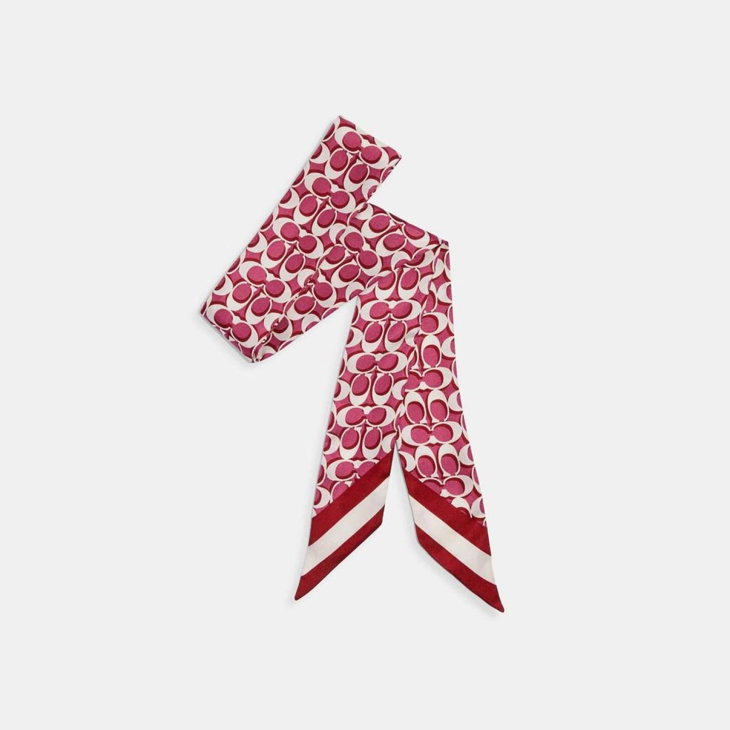 Coach Outlet Signature Print Silk Skinny Scarf