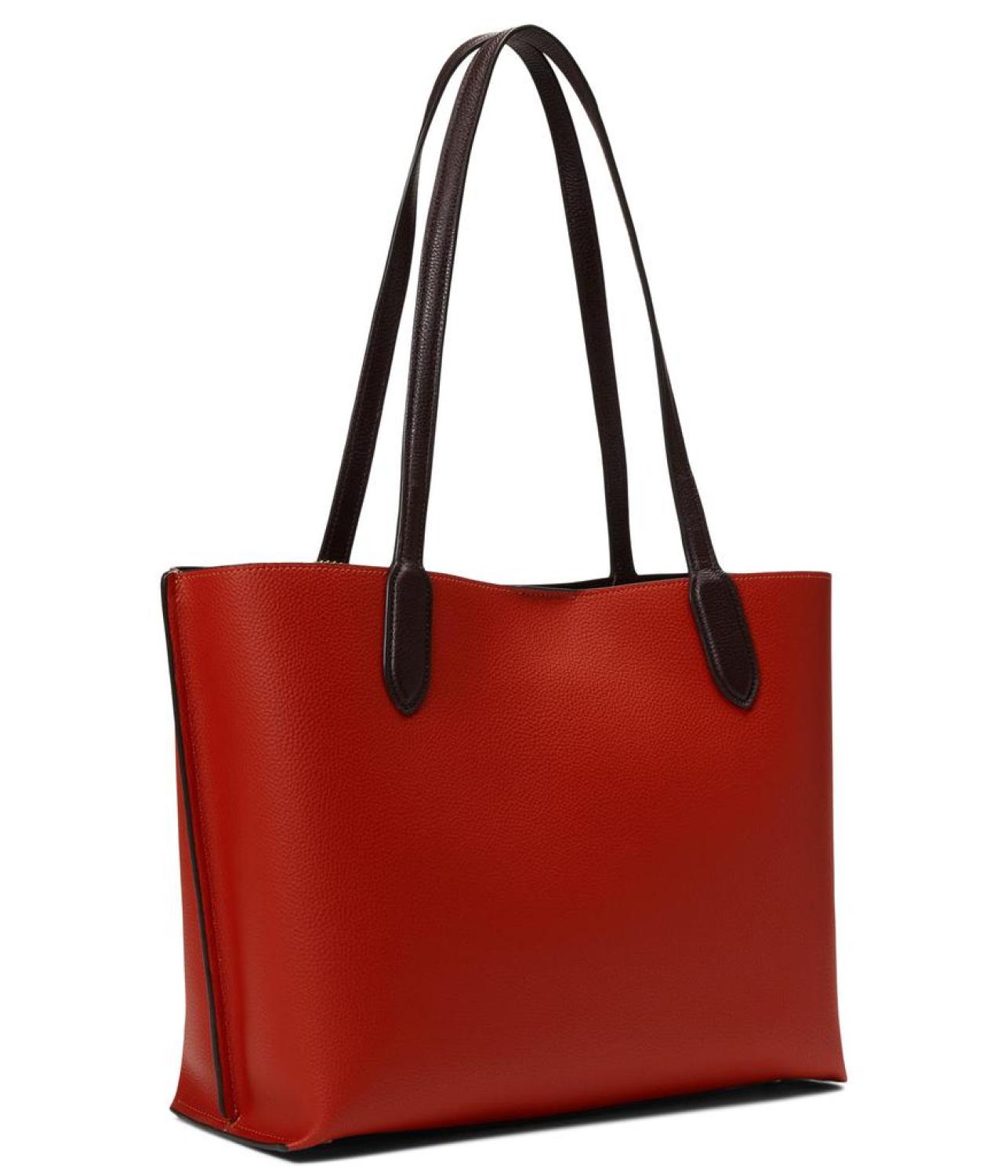 Color-Block Leather Willow Tote