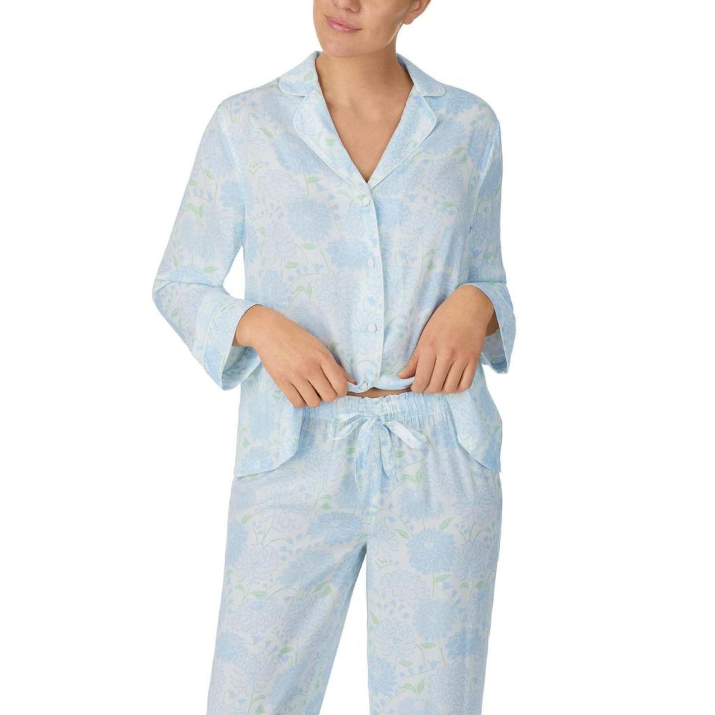 Charmuese Long Sleeve Long PJ Set