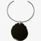 Precious Metal-Plated Brass and Agate Collar Necklace