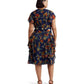 Plus Size Floral Ruffle-Trim Georgette Dress