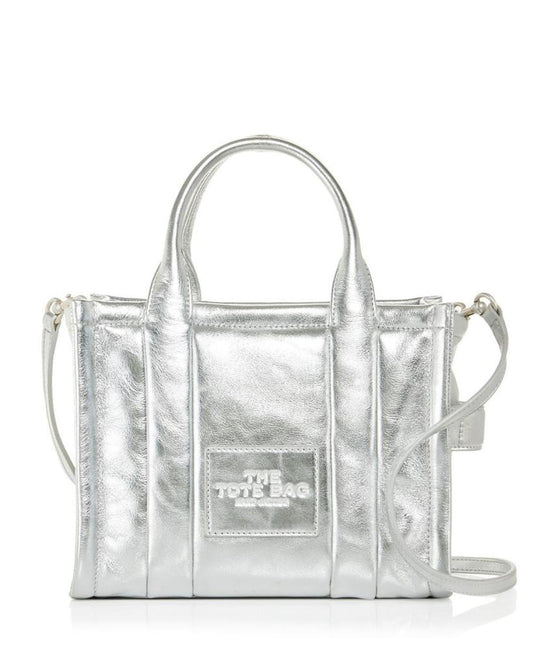 The Metallic Leather Small Tote Bag