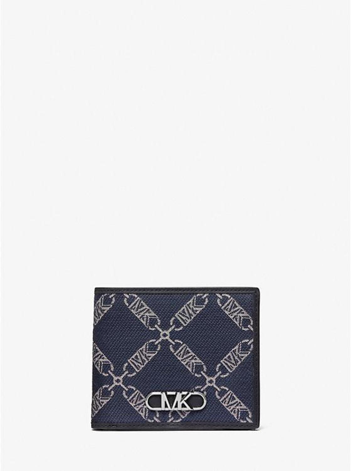 Varick Empire Logo Jacquard Billfold Wallet
