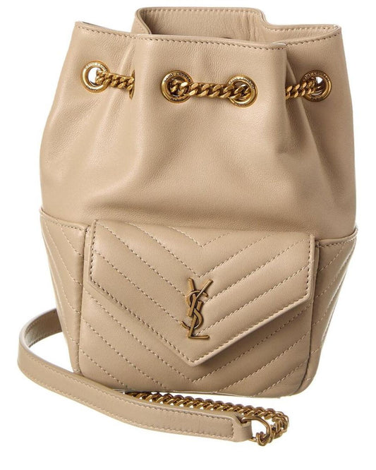 Saint Laurent Joe Mini Quilted Leather Bucket Bag