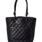 Chanel Black Quilted Lambskin Leather Medium Cambon Tote (Authentic Pre-Owned)