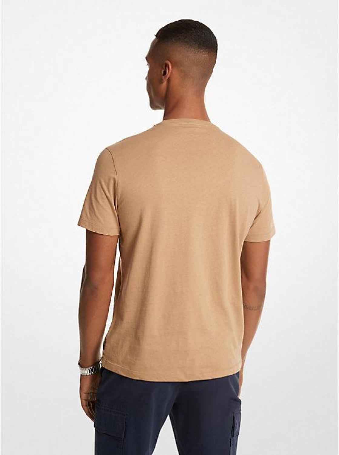 Striped Logo Cotton T-Shirt