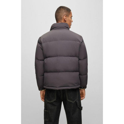 Regular-fit water-repellent puffer jacket with stacked logo
