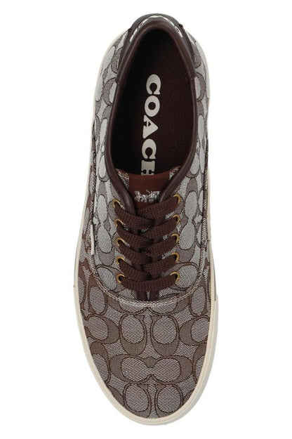 Coach Skate Signature Jacquard Lace-Up Sneakers