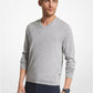 Cotton Jersey V-Neck Sweater