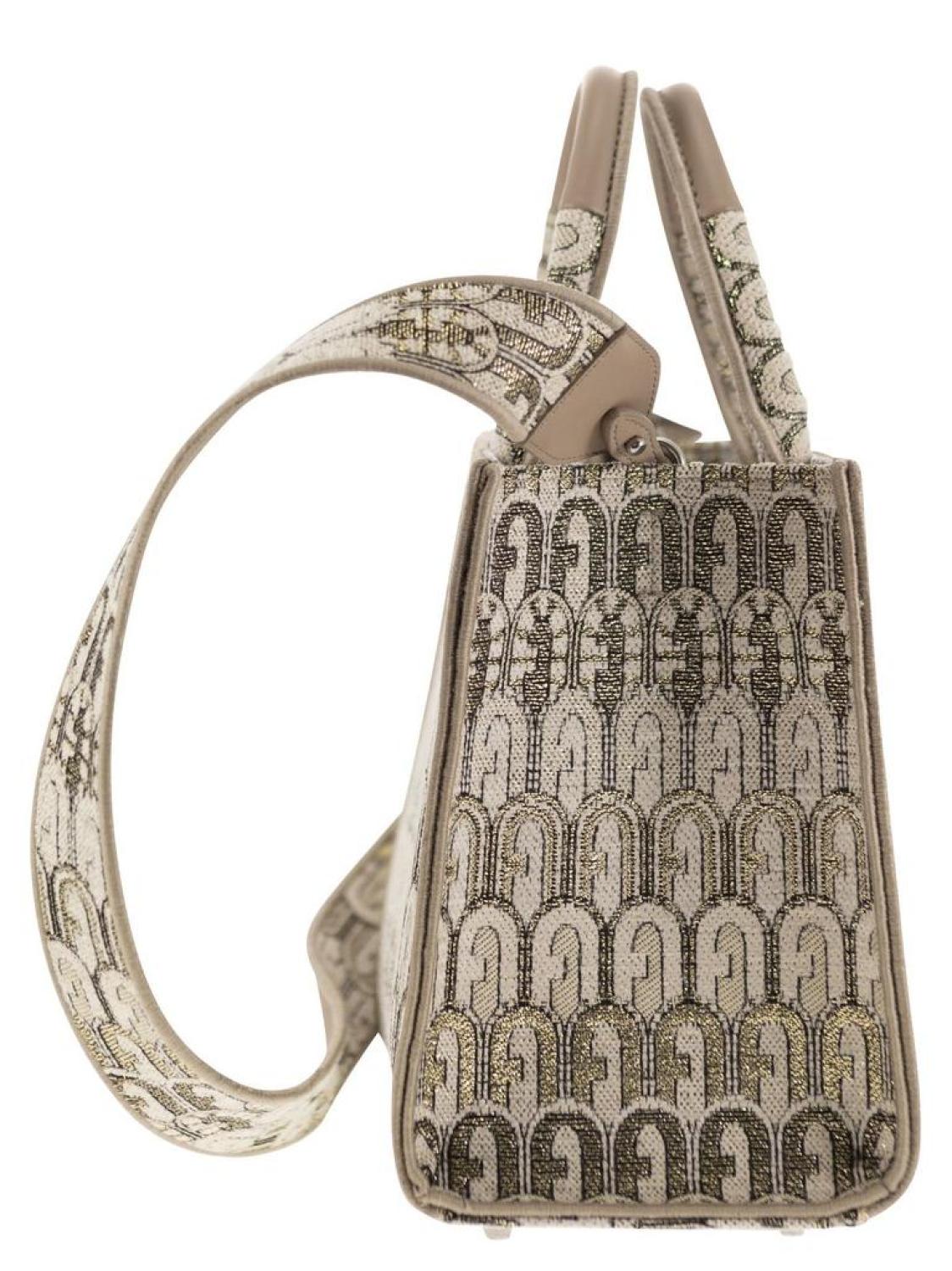 Furla Patterned Arco Jacquard Small Tote Bag