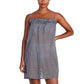 Women's Cotton Check-Print Cover-Up Mini Dress