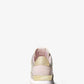 Maddy Leather and Glitter Chain-Mesh Trainer