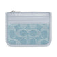 Washed Denim Signature Zip Card Case