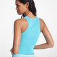 Ribbed Recycled Viscose Blend Cropped Tank Top