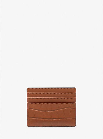 Hudson Crocodile Embossed Leather Card Case