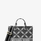 Gigi Small Empire Logo Jacquard Messenger Bag
