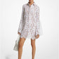 Floral Lace Bell-Sleeve Shirtdress