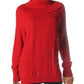 Womens Knit Cowl Neck Pullover Sweater