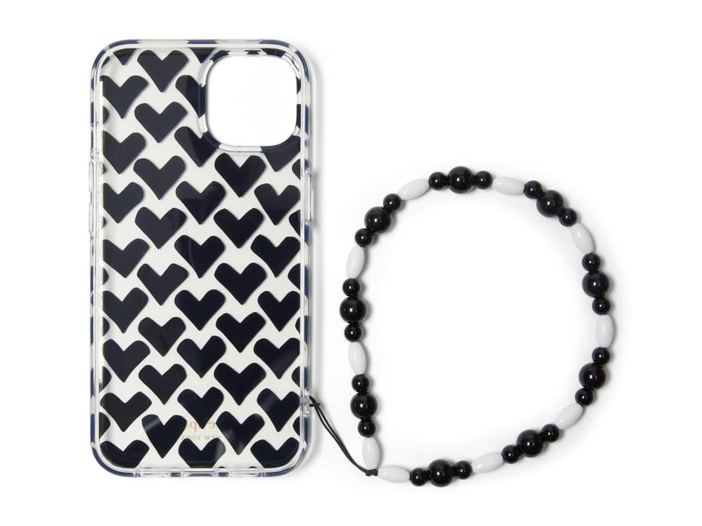 Modernist Hearts Printed TPU Phone Case 14 Pro Max with Wristlet