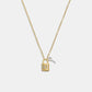 Coach Outlet Signature Padlock And Key Necklace
