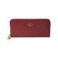 Smooth Leather Slim Accordion Zip