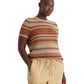Plus Size Fair Isle & Striped Short Sleeve Sweater