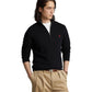 Mesh-Knit Cotton 1/4 Zip Sweater