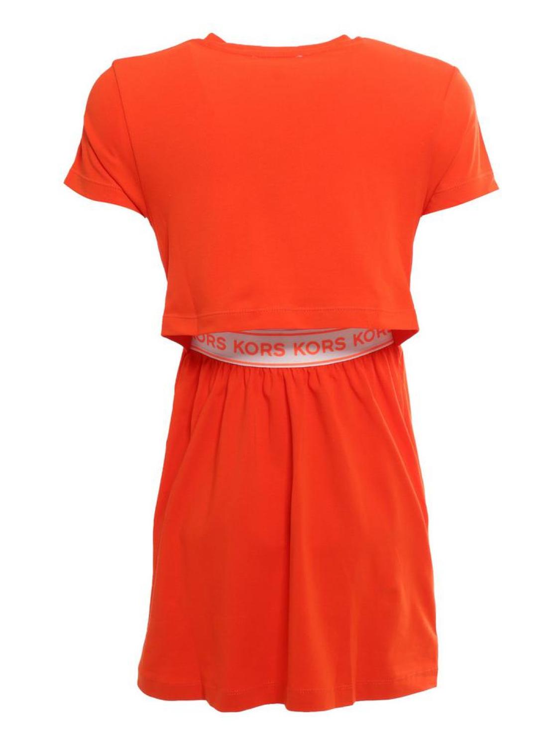 Michael Kors Kids Cut Out Detailed Logo Printed Dress Michael Kors Kids Cut Out Detailed Logo Printed Dress