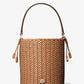 Audrey Medium Woven Leather Bucket Bag