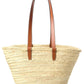 CELINE Triomphe Palm Leaves & Leather Tote