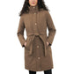 Women's Hooded Belted Raincoat, Created for Macy's
