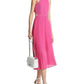 Womens Chiffon Cut-Out Midi Dress