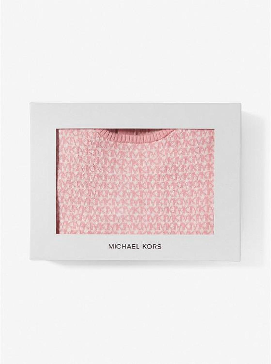 Logo Jacquard Cotton Baby Onesie