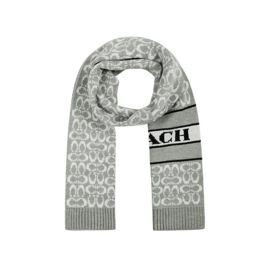 Women's Signature Logo Wool-Blend Rib Knit Scarf