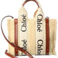 Chloe Woody Small Shearling & Leather Tote