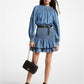 Cotton Chambray Smocked Dress