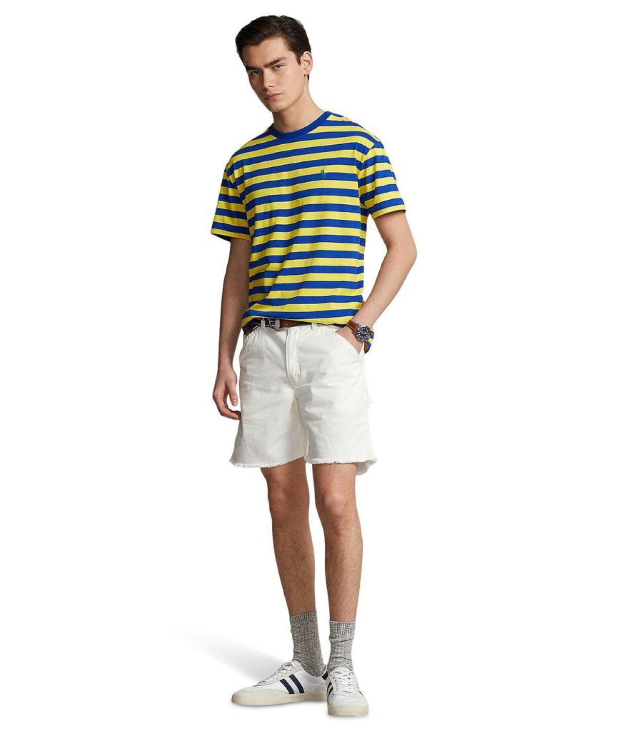 Short Sleeve Striped Crew Neck T-Shirt