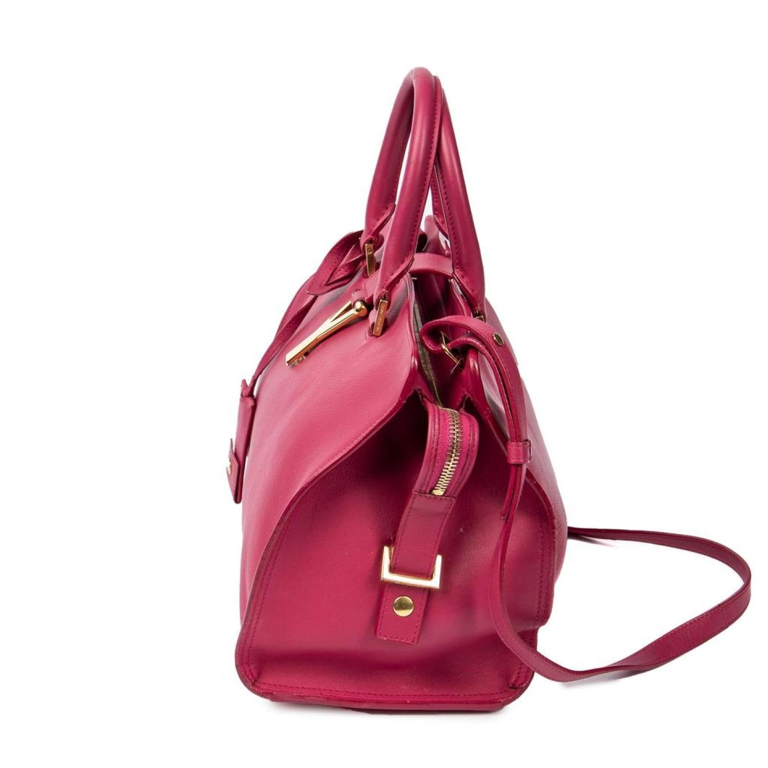 Saint Laurent Classic Small Y Cabas Bag in Pink