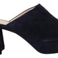 Prada Suede Camoscio Sandals Block Heels Women's Shoes
