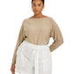Plus-Size Cotton-Blend Dolman-Sleeve Sweater