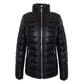 Double Zip Hidden Hood Down Fill Packable Jacket in Black