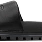 Black 'The Leather Slide' Sandals
