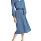 Womens Print Midi Shirtdress