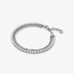 Precious Metal-Plated Brass Double Chain Tennis Bracelet
