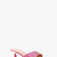 Amal Embellished Faux Suede Kitten Sandal
