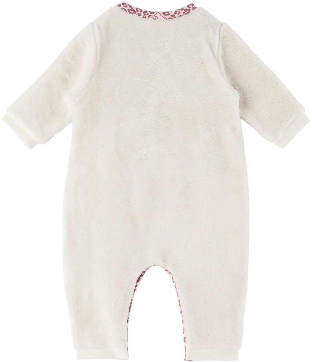 Baby Off-White Fleece Jumpsuit