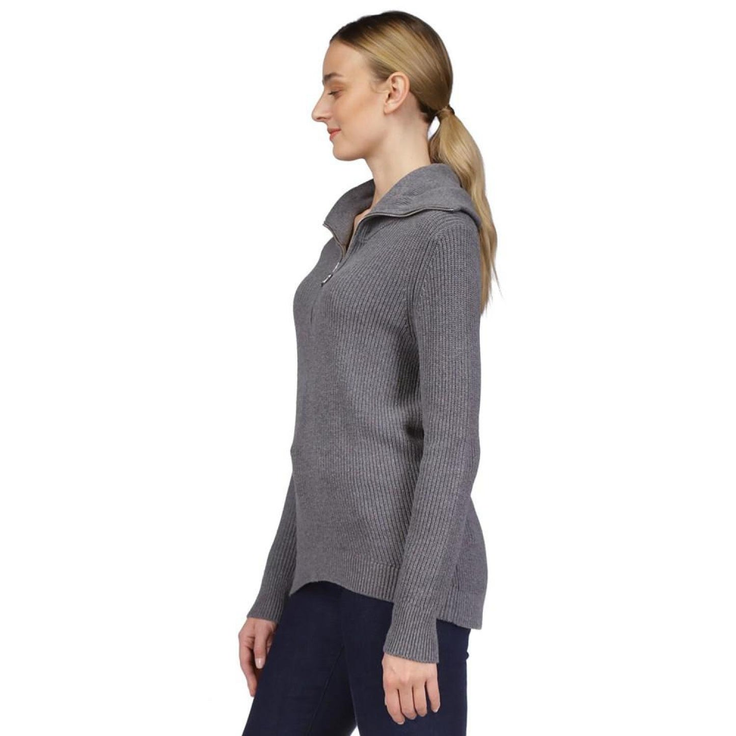 Women's Half-Zip Sweater, Regular & Petite